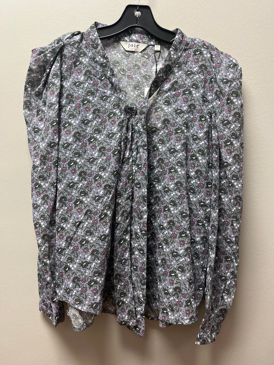 Top Long Sleeve By Joie In Floral Print, Size: L