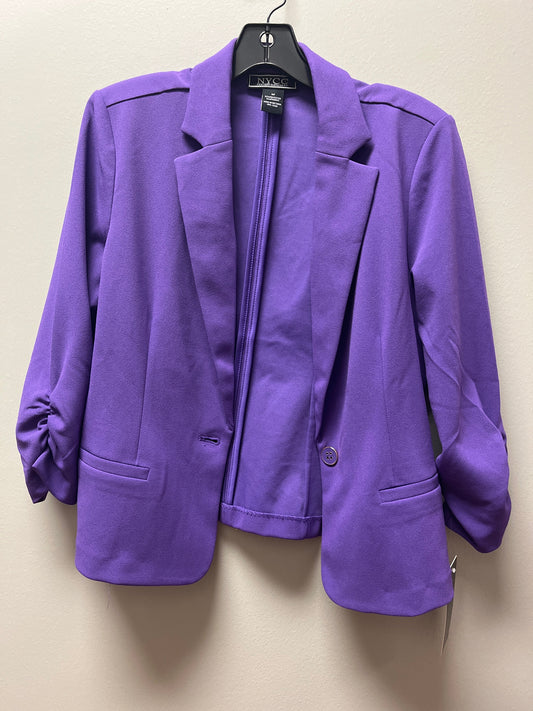 Blazer By Clothes Mentor In Purple, Size: M