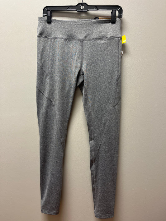 Athletic Leggings By Reebok In Grey, Size: M