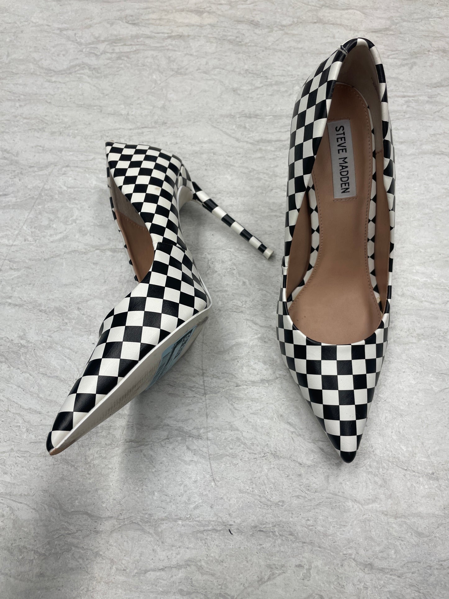 Shoes Heels Stiletto By Steve Madden In Checkered Pattern, Size: 9