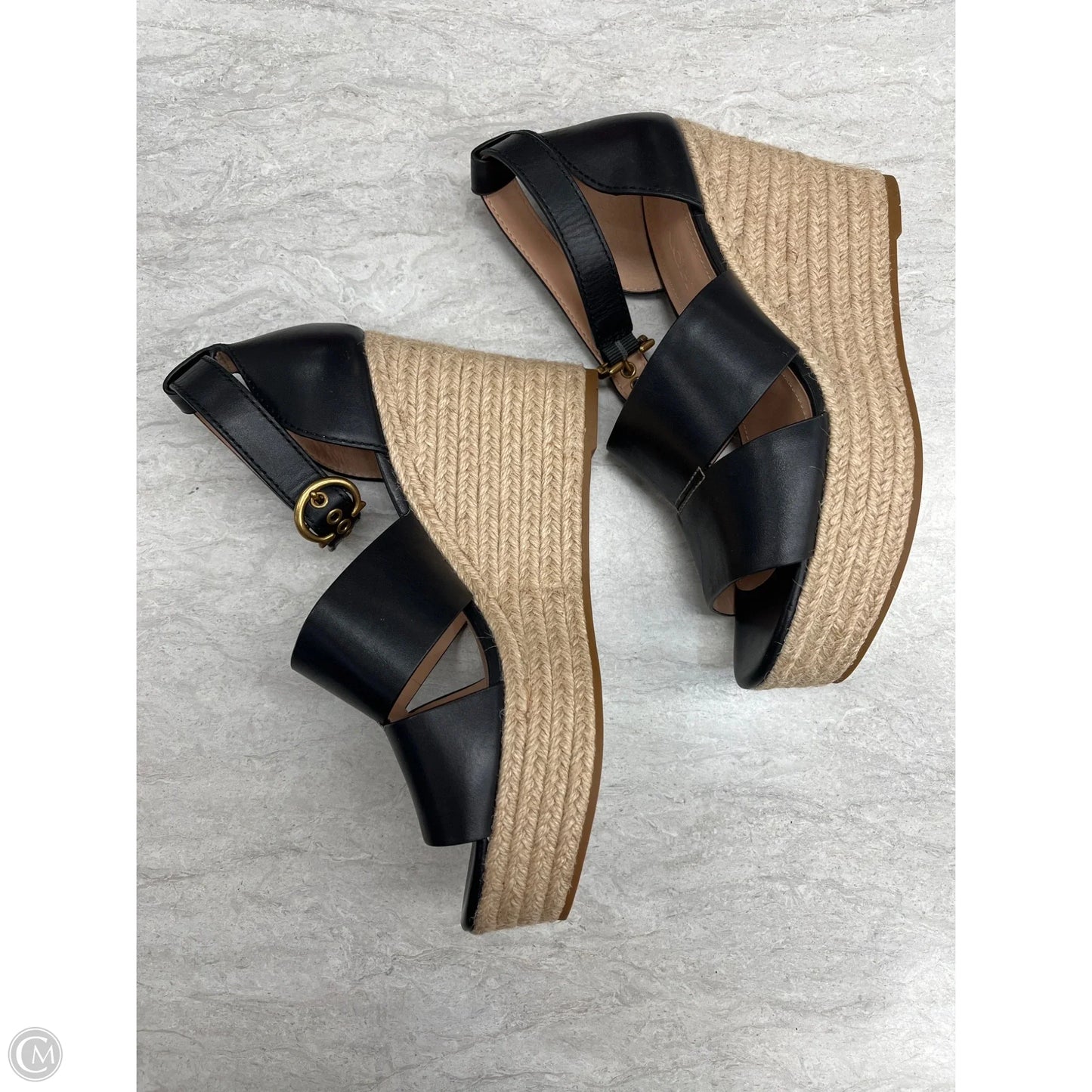 Sandals Designer By Coach In Black, Size: 10