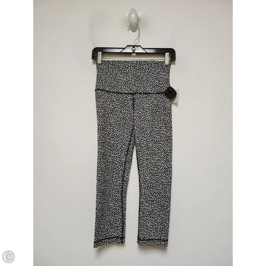 Athletic Leggings By Lululemon In Black & White, Size: S