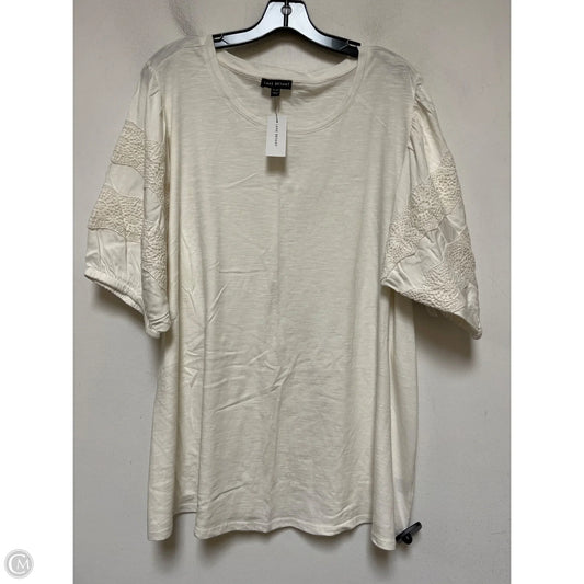 Top Short Sleeve Basic By Lane Bryant In White, Size: 3x