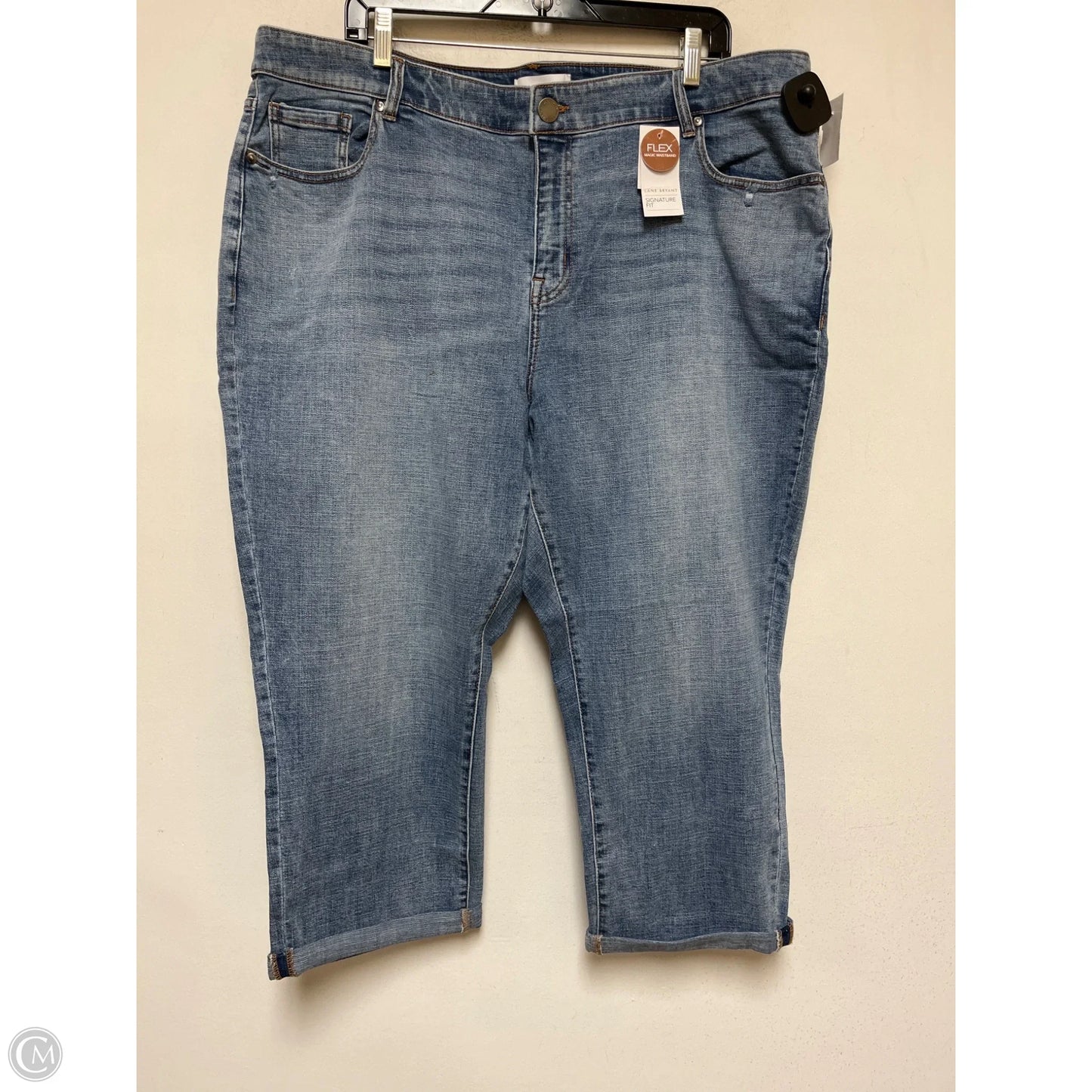 Jeans Cropped By Lane Bryant In Blue Denim, Size: 18