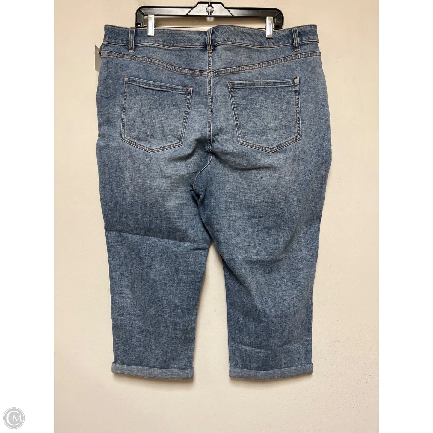 Jeans Cropped By Lane Bryant In Blue Denim, Size: 18
