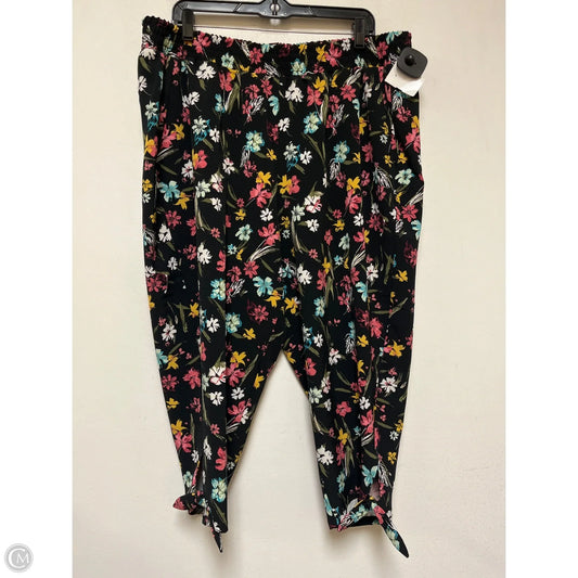 Pants Cropped By Lane Bryant In Floral Print, Size: 18