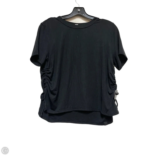 Athletic Top Short Sleeve By Lululemon In Black, Size: 10