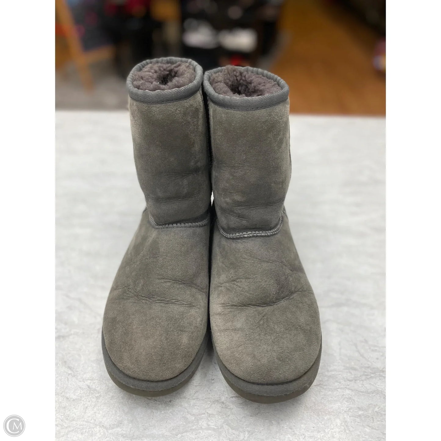 Boots Designer By Ugg In Grey, Size: 7