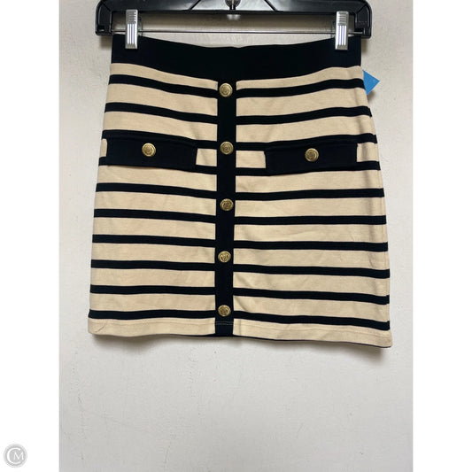 Skirt Mini & Short By Mng In Striped Pattern, Size: 0