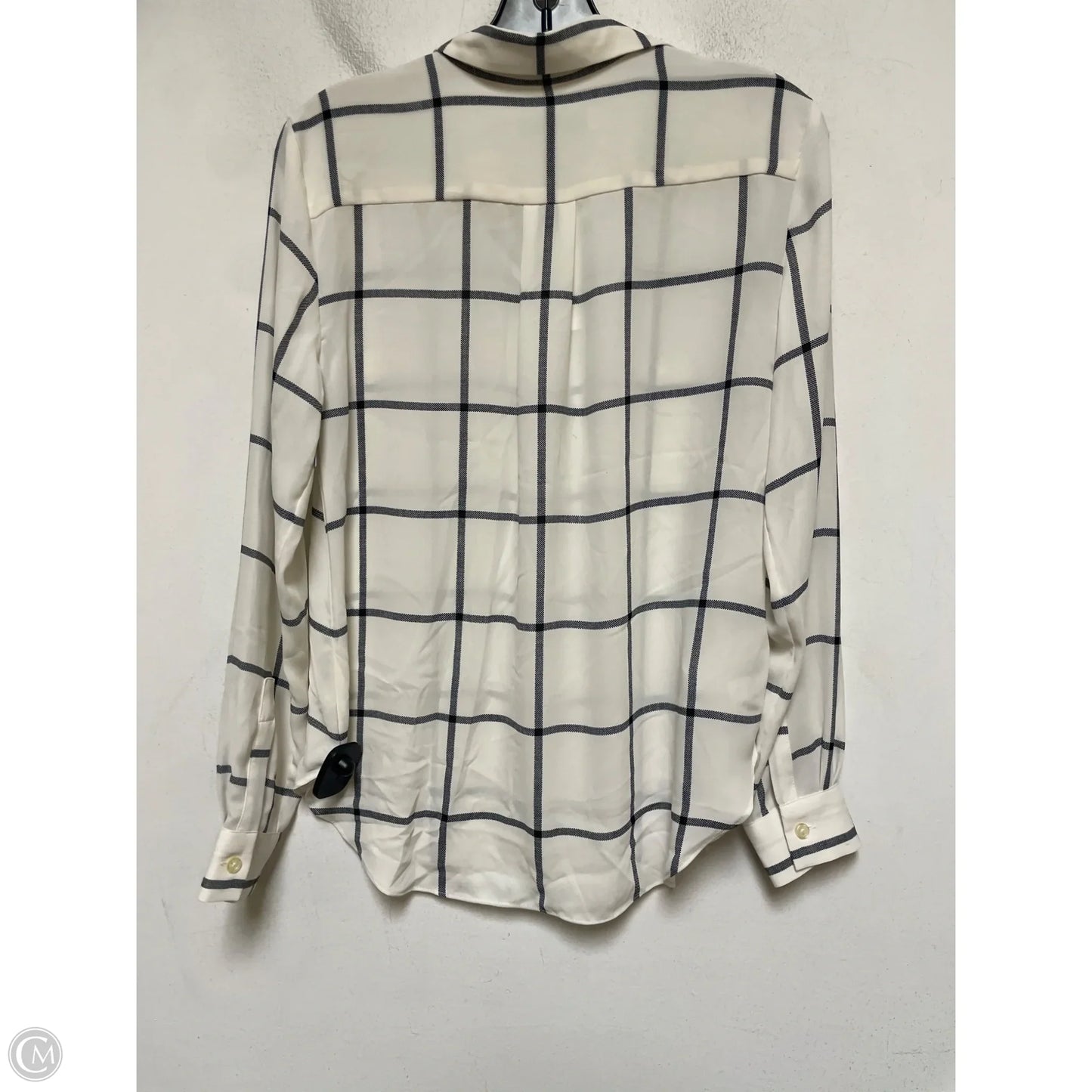 Top Long Sleeve By Loft In Plaid Pattern, Size: Xs