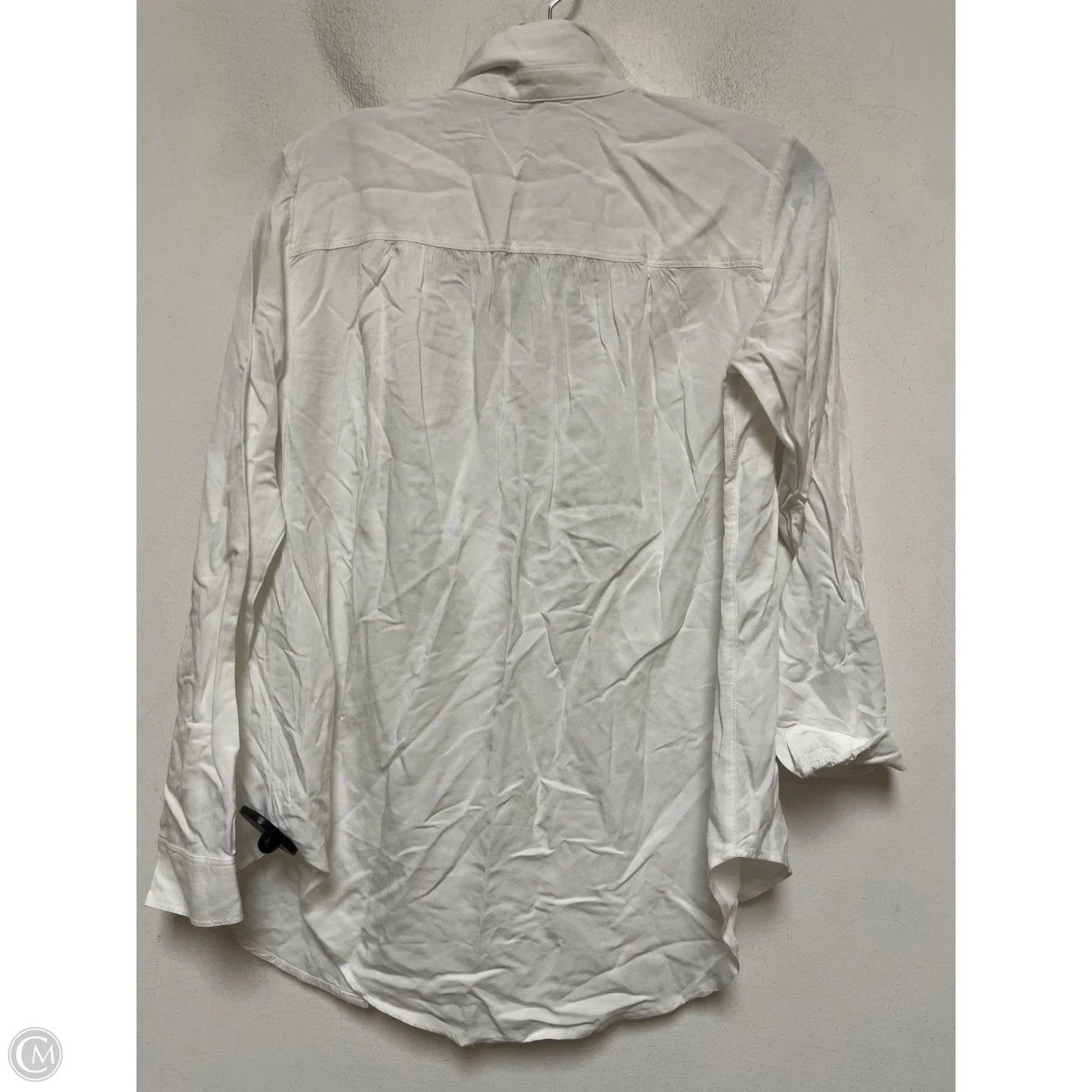 Top Long Sleeve By Loft In White, Size: S