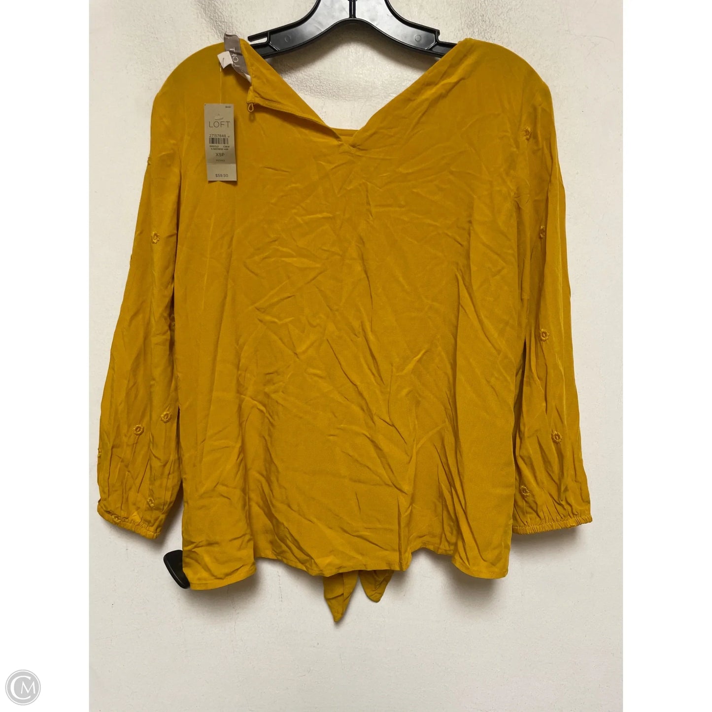 Top Long Sleeve By Loft In Yellow, Size: Xs