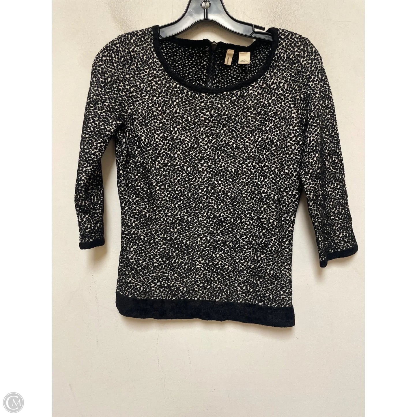 Top Short Sleeve By Moth In Black & White, Size: S