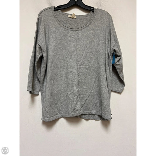 Top Short Sleeve By Eileen Fisher In Grey, Size: L