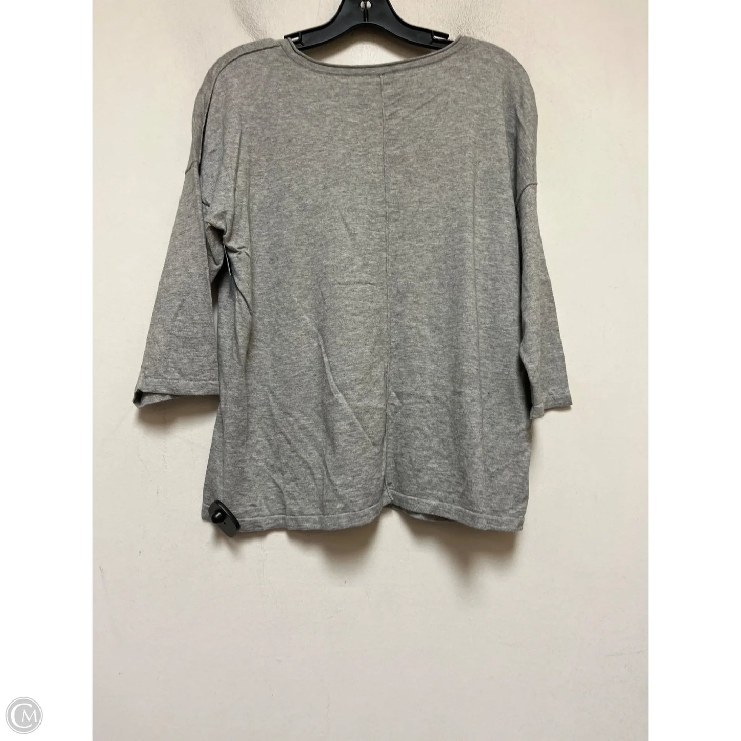Top Short Sleeve By Eileen Fisher In Grey, Size: L