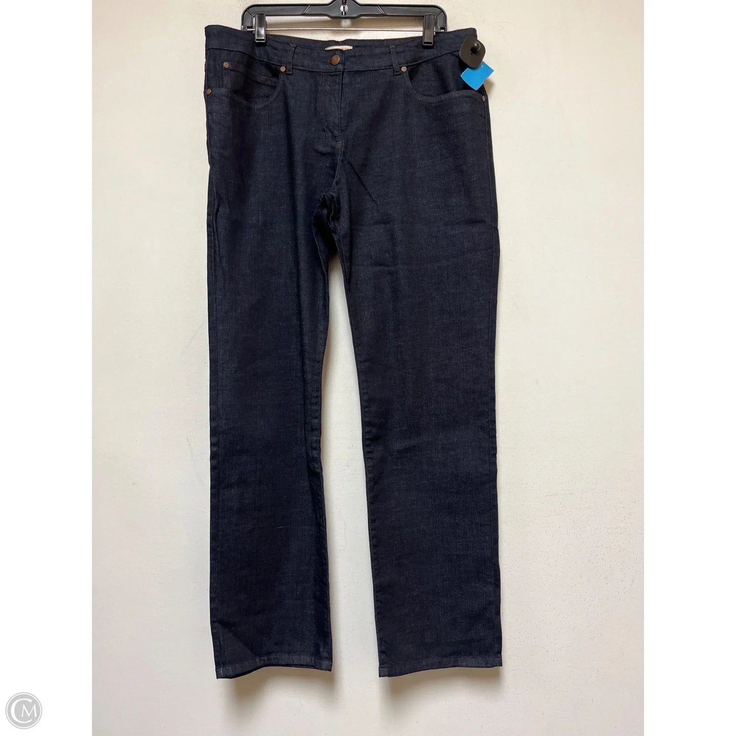 Jeans Straight By Eileen Fisher In Blue Denim, Size: 12