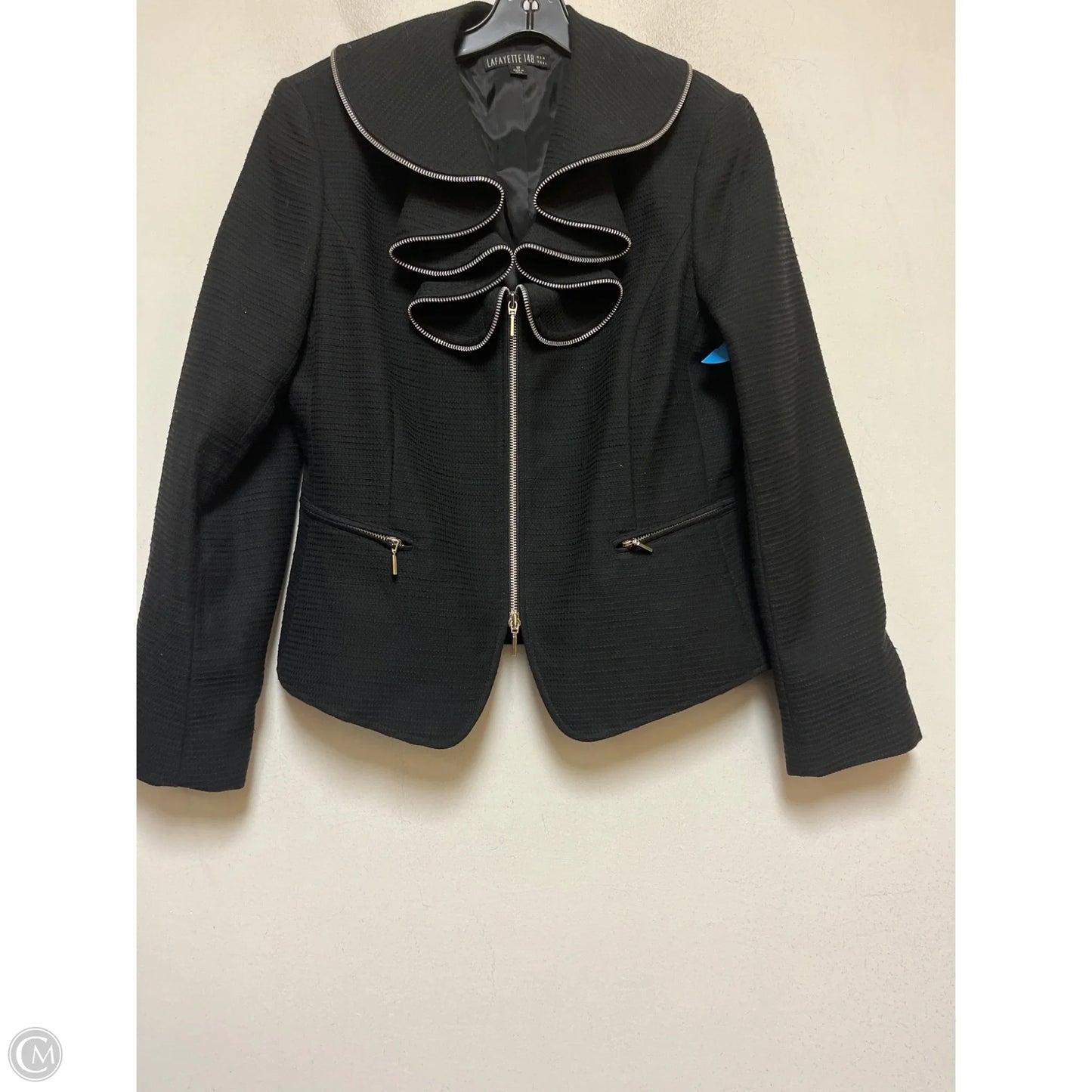 Jacket Designer By Lafayette 148 In Black, Size: L