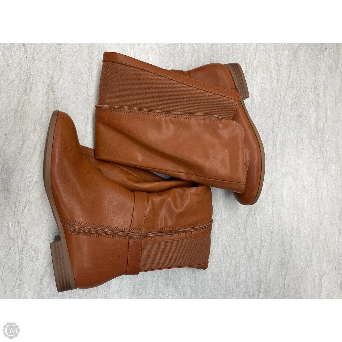 Boots Knee Flats By Style And Company In Tan, Size: 7.5