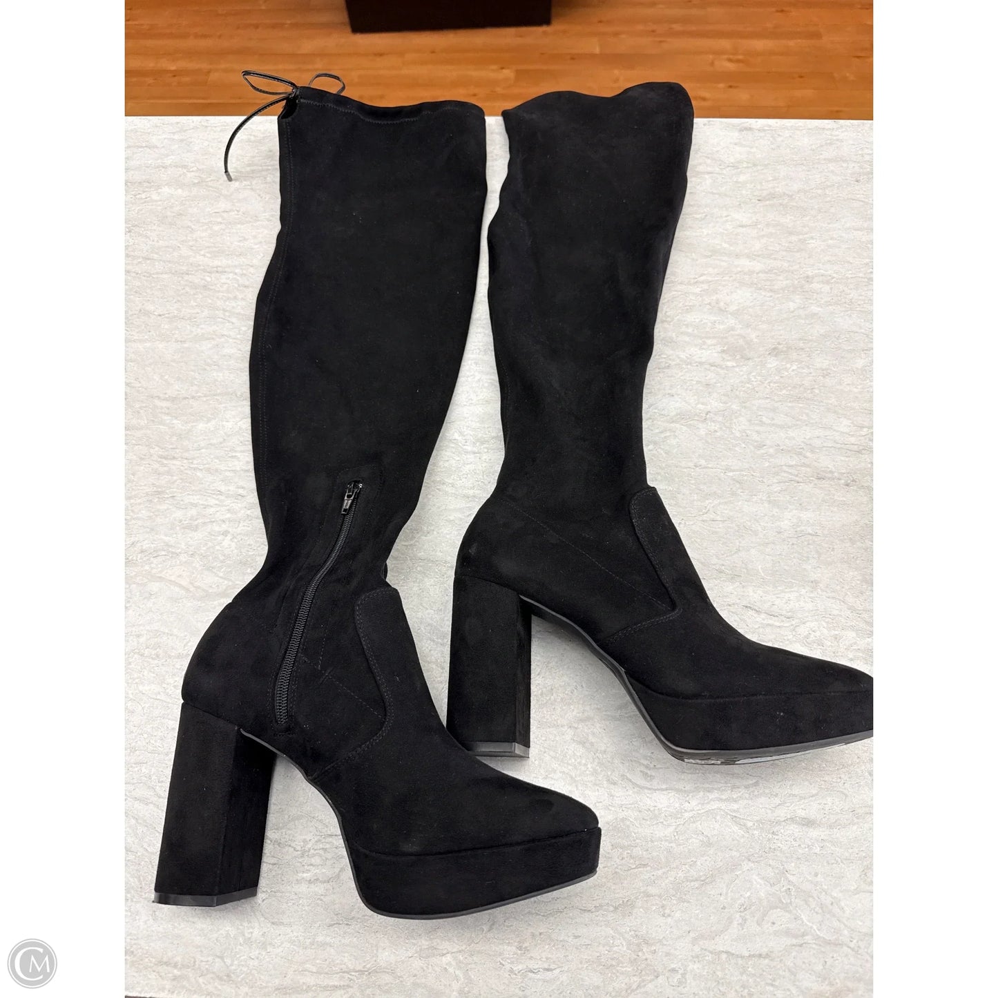 Boots Knee Heels By Gianni Bini In Black, Size: 9.5