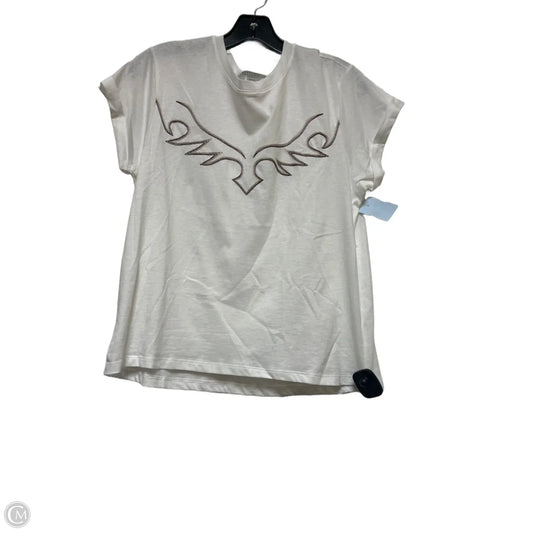 Top Short Sleeve Designer By All Saints In White, Size: M