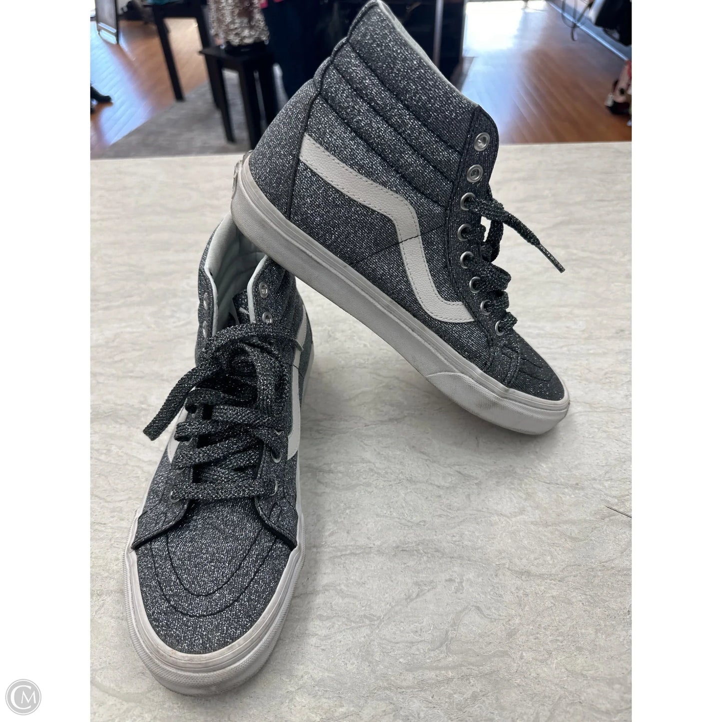 Shoes Sneakers By Vans In Silver, Size: 9