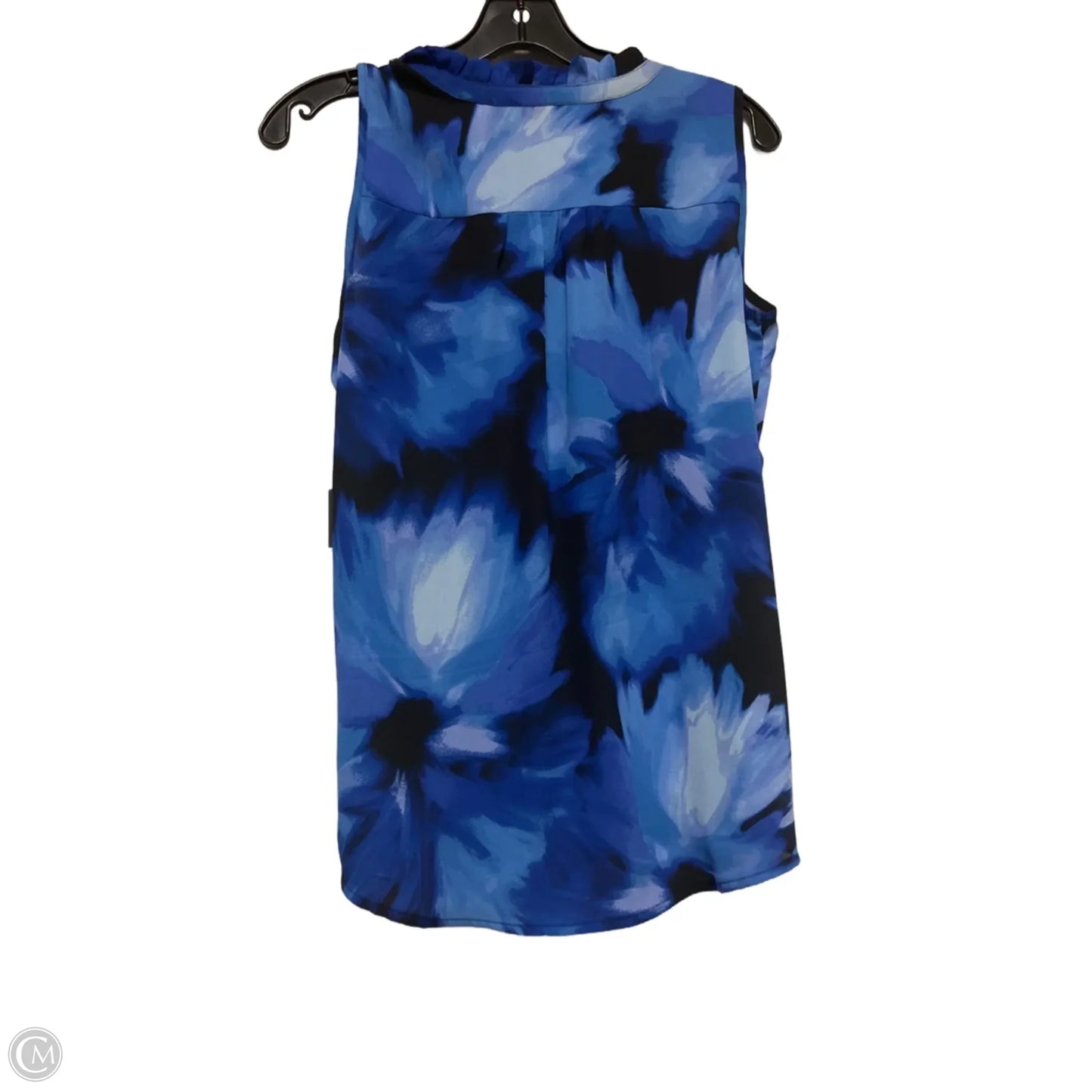 Top Sleeveless By Simply Vera In Black & Blue, Size: Xs