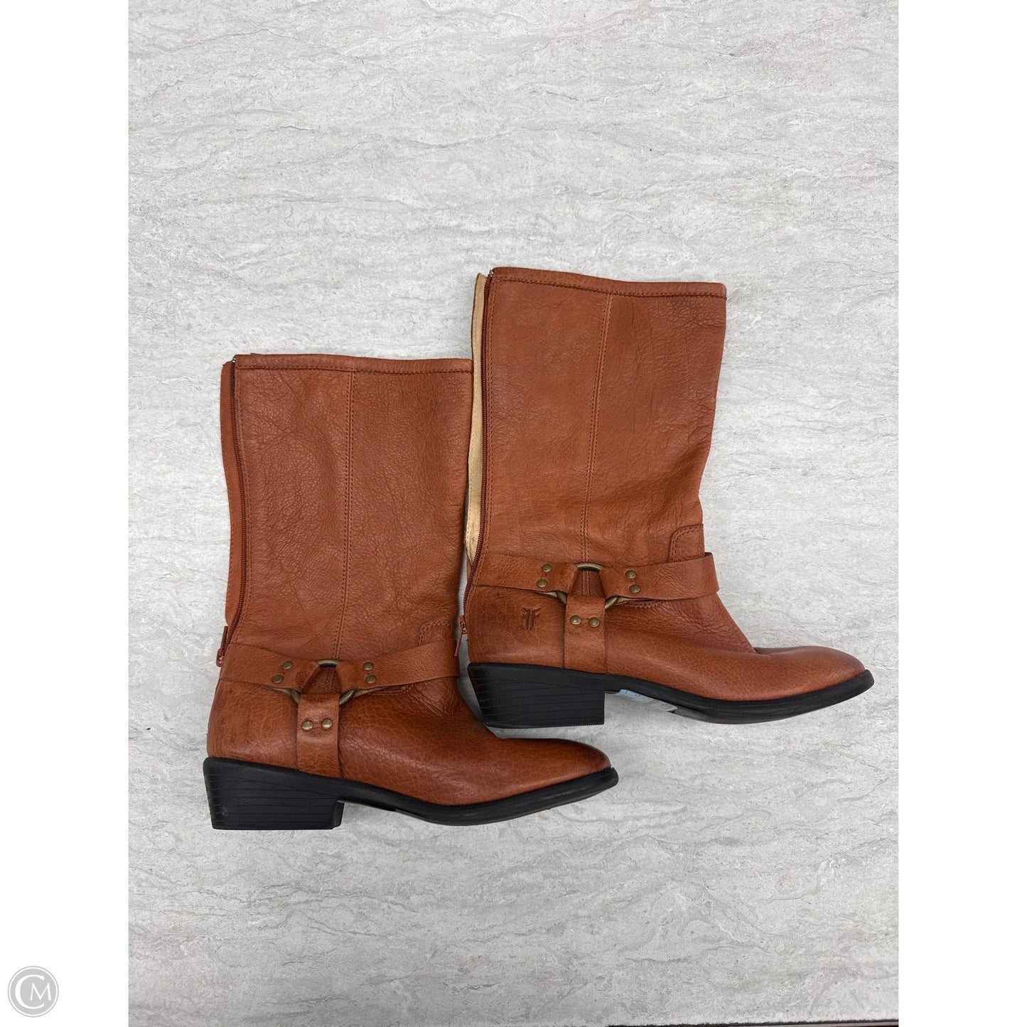 Boots Designer By Frye In Brown, Size: 5