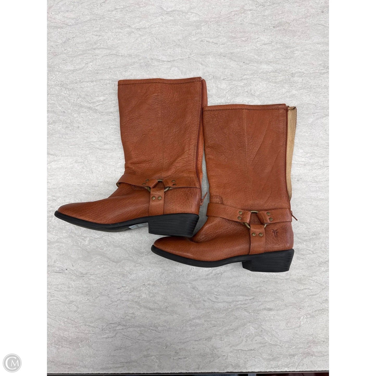 Boots Designer By Frye In Brown, Size: 5