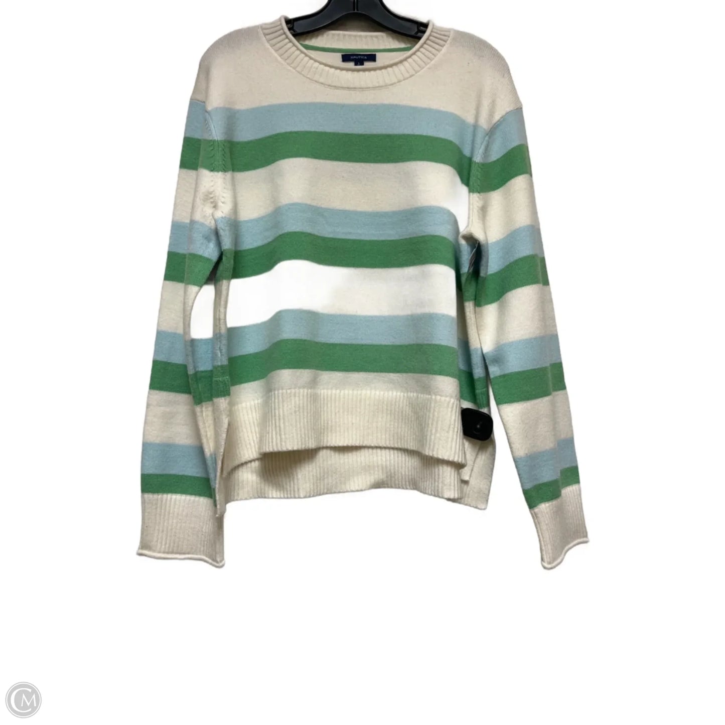 Sweater By Nautica In Striped Pattern, Size: L