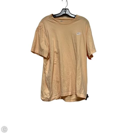 Athletic Top Short Sleeve By Nike Apparel In Orange, Size: Xl