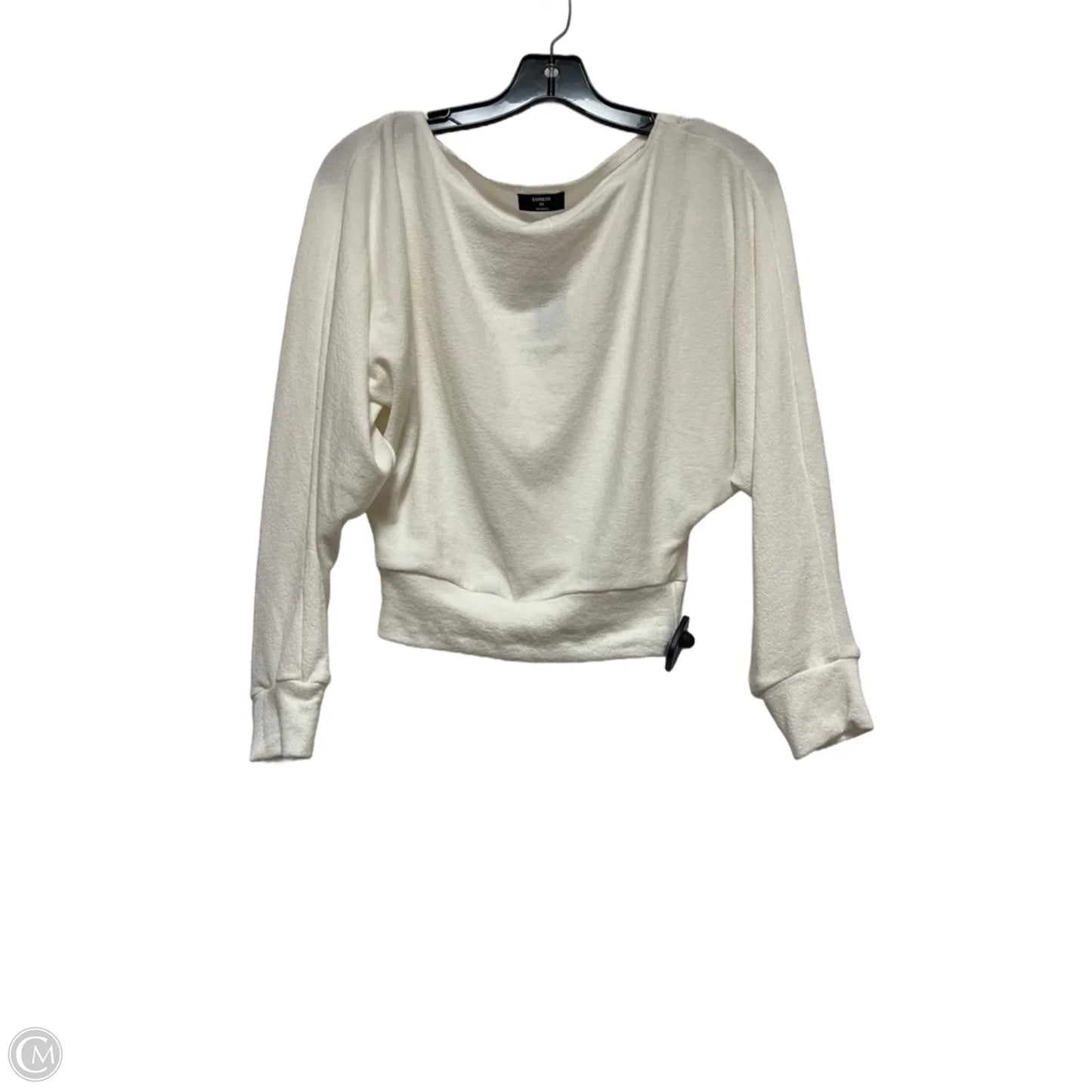 Top Long Sleeve By Express In White, Size: Xs