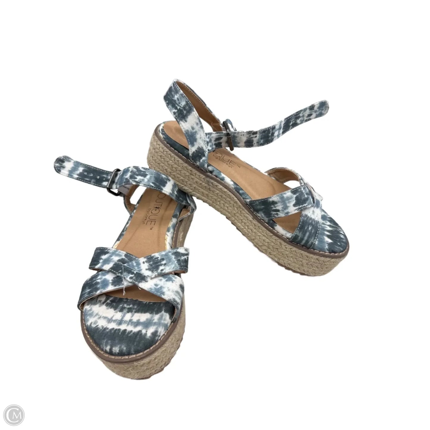Sandals Heels Platform By Corkys In Tie Dye Print, Size: 8