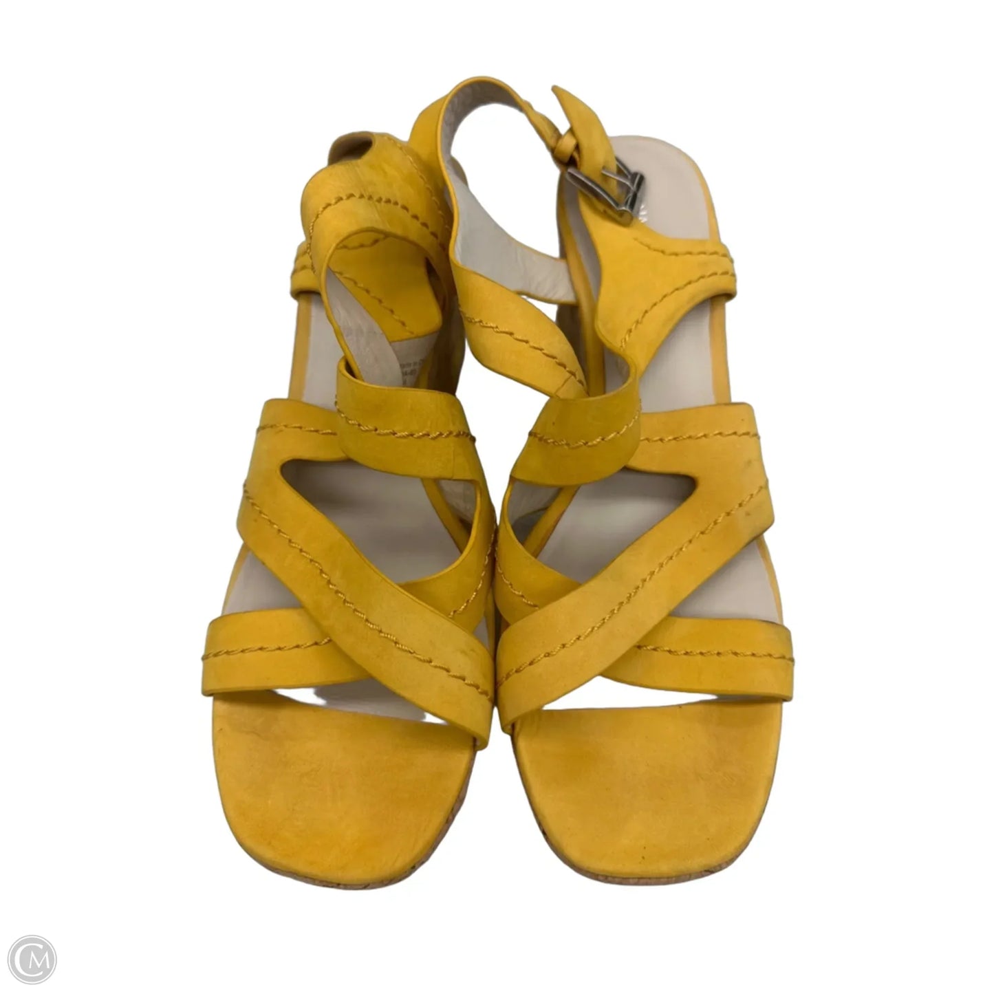 Sandals Heels Wedge By Donald Pliner In Yellow, Size: 11