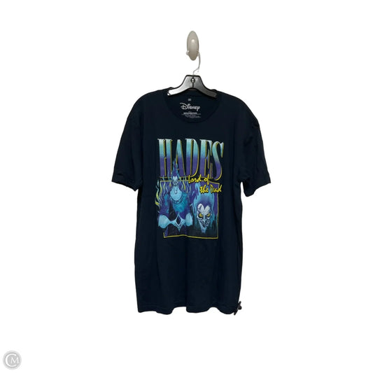 Top Short Sleeve By Disney In Blue, Size: 2x