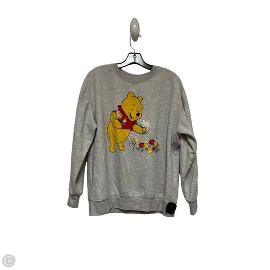 Sweatshirt Crewneck By Disney In Grey, Size: Xl