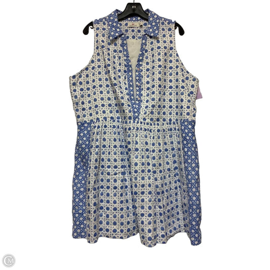 Dress Casual Short By Vineyard Vines In Blue & White, Size: Xl