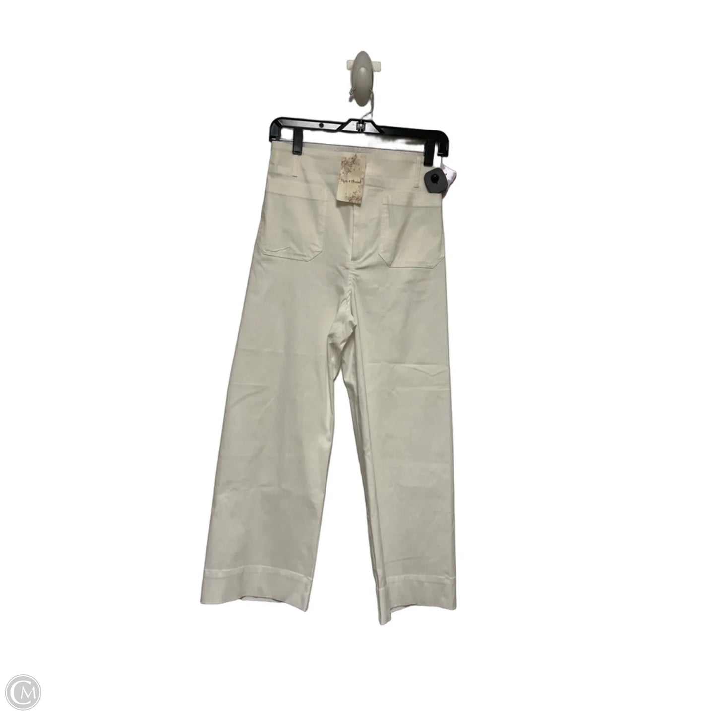 Pants Cropped By Hem & Thread In White, Size: 4