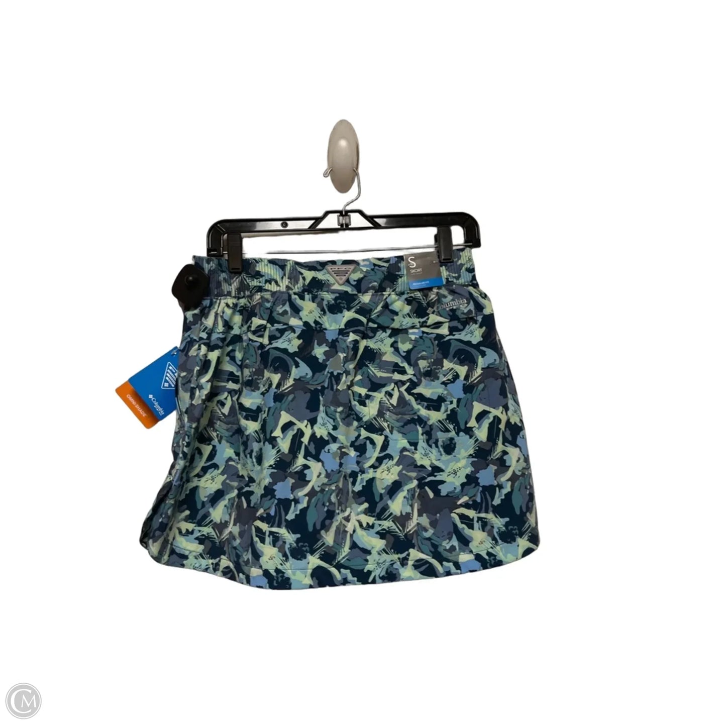 Athletic Skort By Columbia In Blue & Green, Size: S