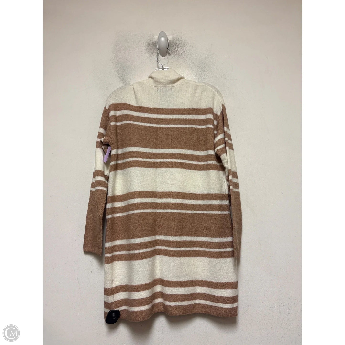 Sweater Cardigan By Banana Republic In Striped Pattern, Size: Xs