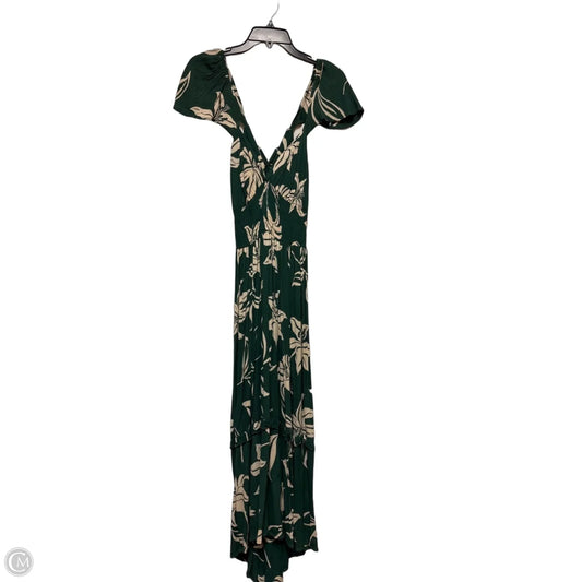 Dress Casual Maxi By Angie In Cream & Green, Size: L