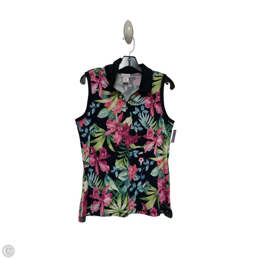 Top Sleeveless By Tommy Bahama In Tropical Print, Size: L