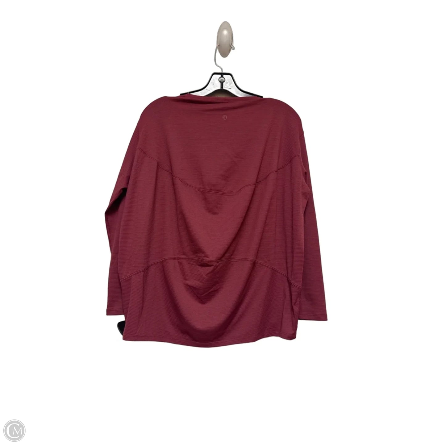 Athletic Top Long Sleeve Crewneck By Lululemon In Red, Size: 2