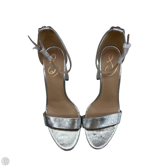 Sandals Heels Block By Sam Edelman In Silver, Size: 9.5