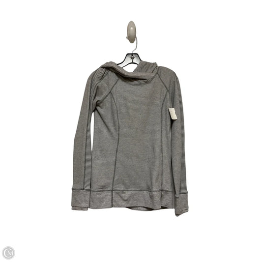 Athletic Top Long Sleeve Hoodie By Lululemon In Grey, Size: M