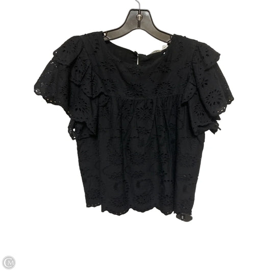 Top Short Sleeve By Chelsea And Theodore In Black, Size: S