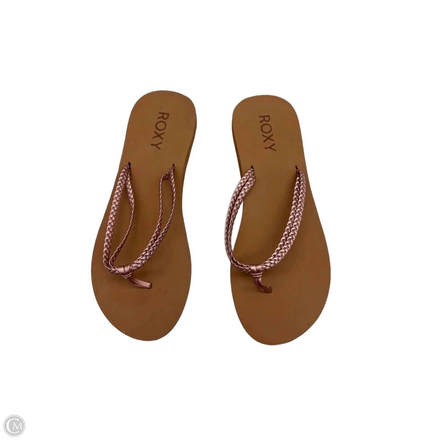 Sandals Flats By Roxy In Pink & Tan, Size: 8