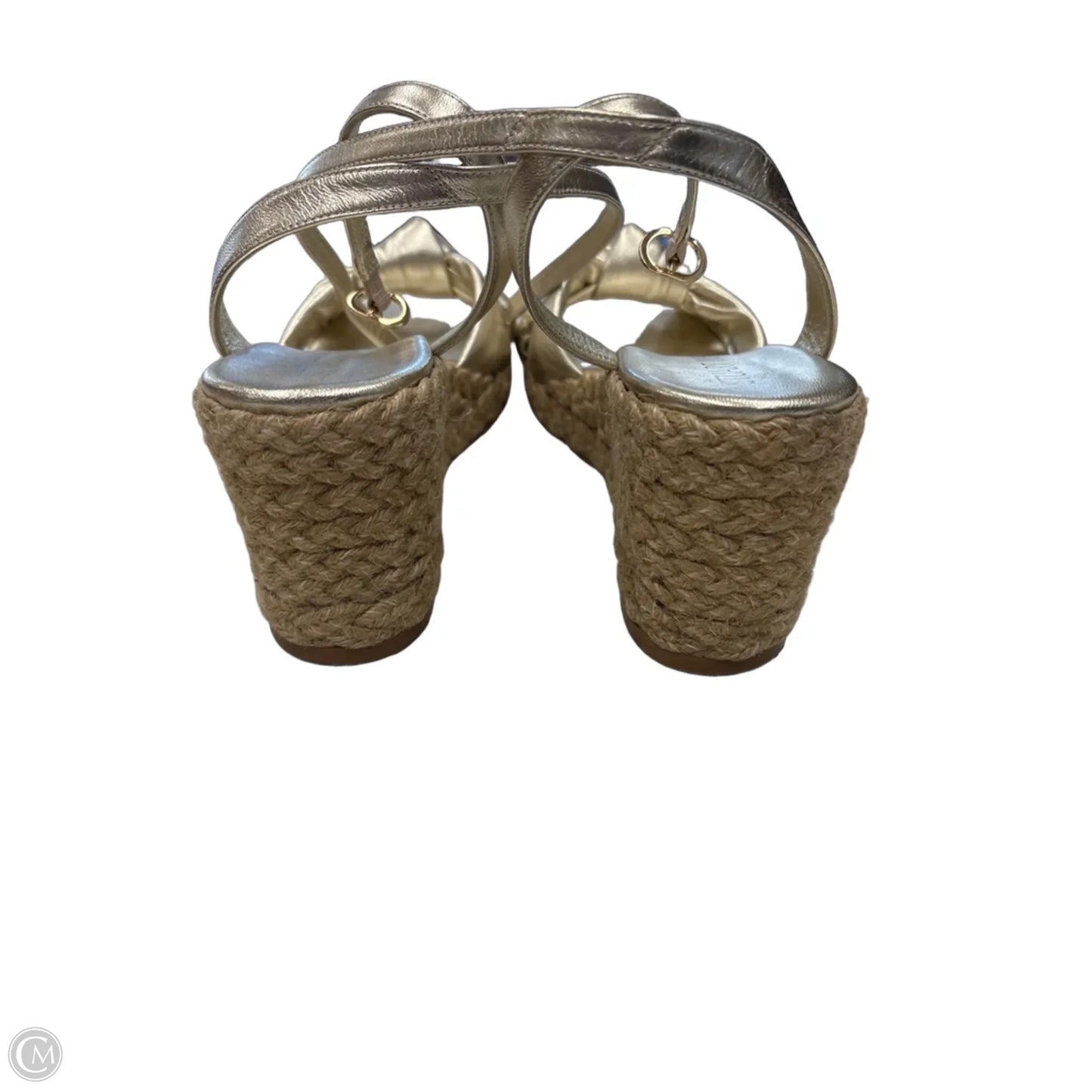 Sandals Designer By Stuart Weitzman In Gold, Size: 9.5