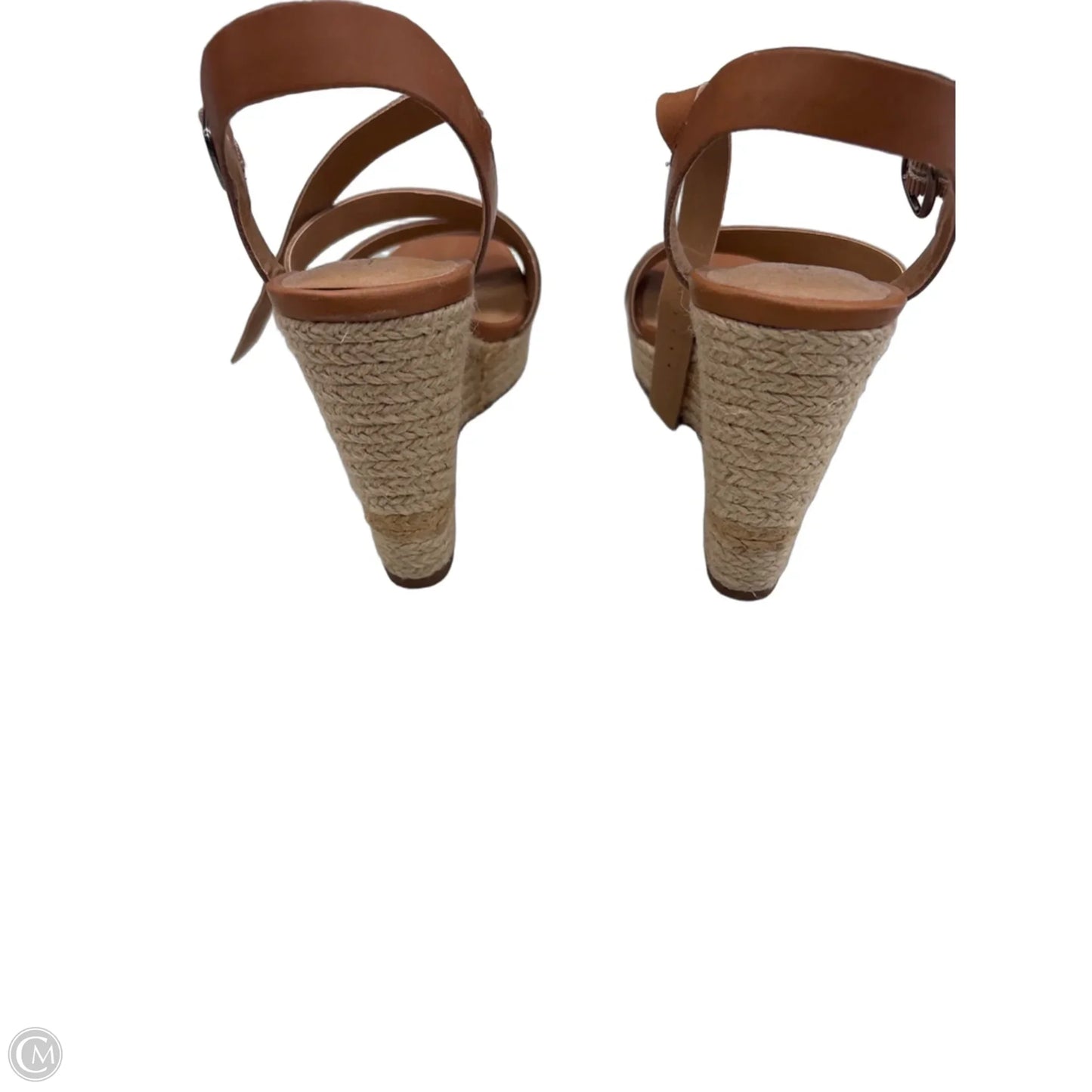 Sandals Heels Wedge By Lucky Brand In Tan, Size: 7