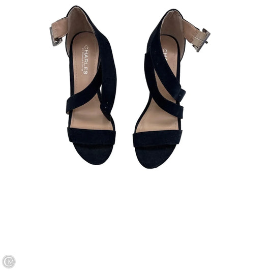 Sandals Heels Wedge By Charles By Charles David In Navy, Size: 7