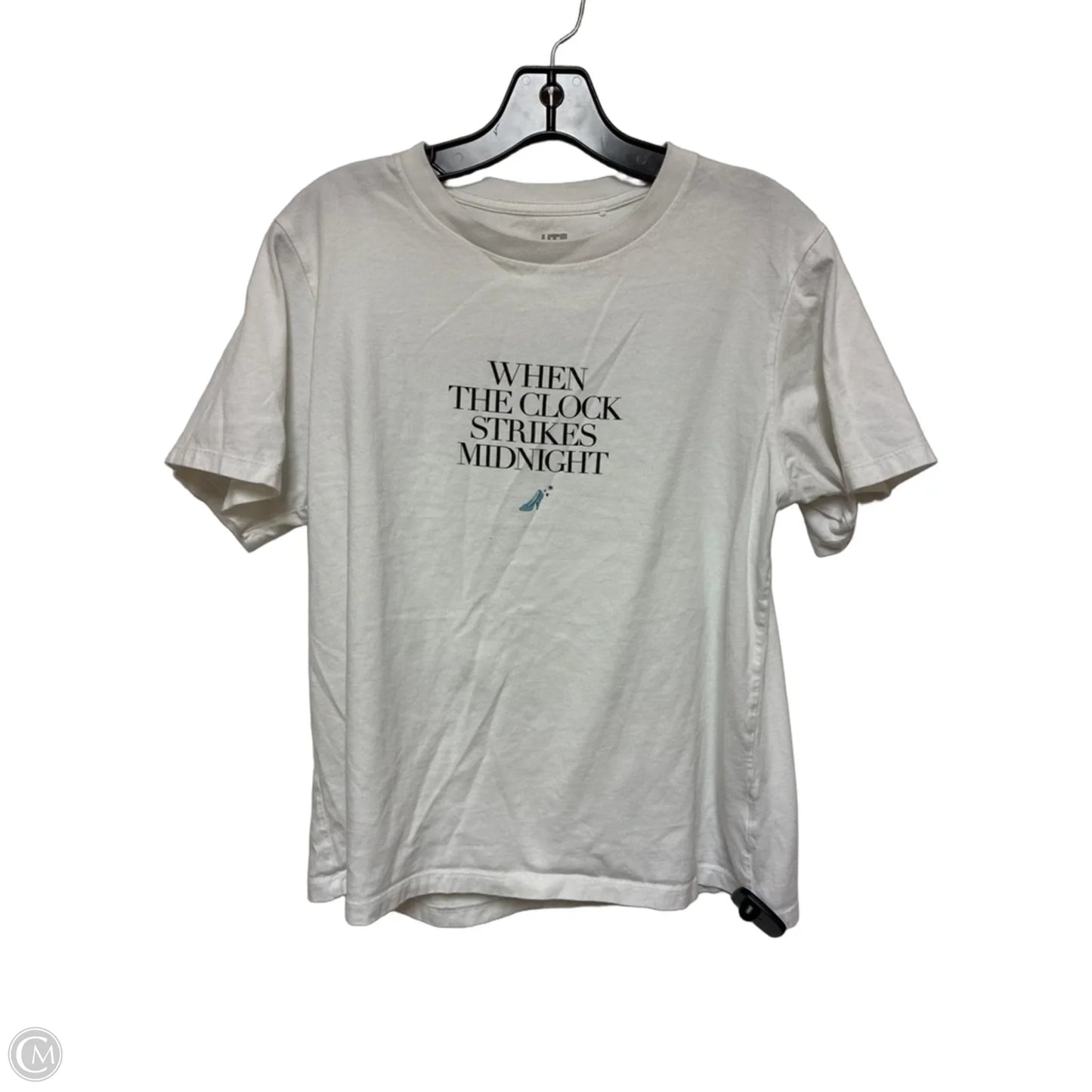 Top Short Sleeve By Uniqlo In White, Size: L